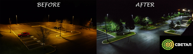 Уличные LED светильники для парковки